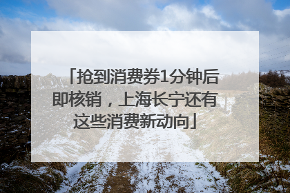 抢到消费券1分钟后即核销，上海长宁还有这些消费新动向