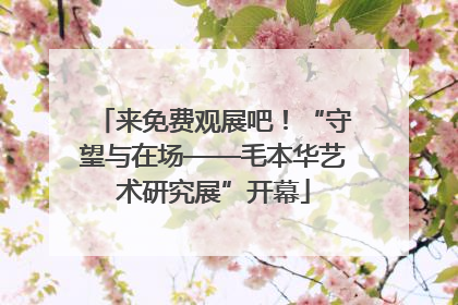 来免费观展吧！“守望与在场——毛本华艺术研究展”开幕