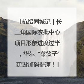 杭绍同城记｜长三角国际农批中心项目形象进度过半，华东“菜篮子”建设加码提速！