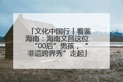 文化中国行丨看鉴海南：海南文昌这位“00后”男孩，“非遗跨界秀”走起