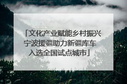 文化产业赋能乡村振兴 宁波援疆助力新疆库车入选全国试点城市