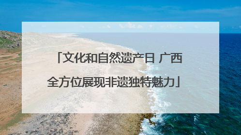 文化和自然遗产日 广西全方位展现非遗独特魅力