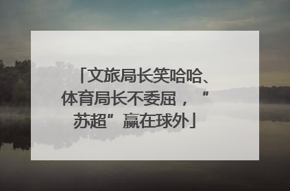 文旅局长笑哈哈、体育局长不委屈，“苏超”赢在球外