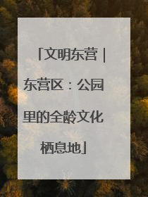 文明东营｜东营区：公园里的全龄文化栖息地