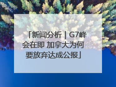 新闻分析｜G7峰会在即 加拿大为何要放弃达成公报