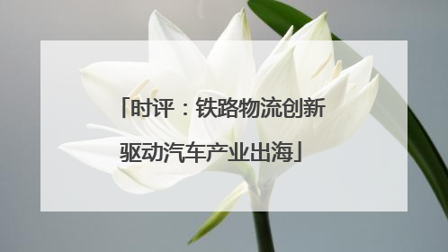 时评：铁路物流创新驱动汽车产业出海