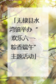 无棣县水湾镇举办“欢乐六一·粽香端午”主题活动