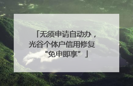 无须申请自动办，光谷个体户信用修复“免申即享”