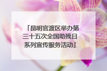 昆明官渡区举办第三十五次全国助残日系列宣传服务活动