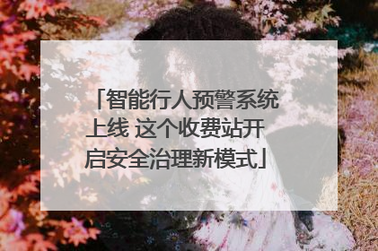 智能行人预警系统上线 这个收费站开启安全治理新模式