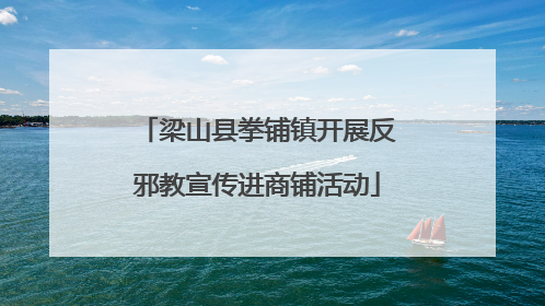 梁山县拳铺镇开展反邪教宣传进商铺活动