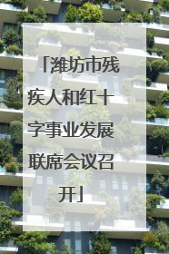 潍坊市残疾人和红十字事业发展联席会议召开