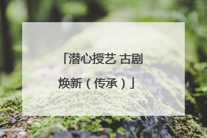 潜心授艺 古剧焕新（传承）