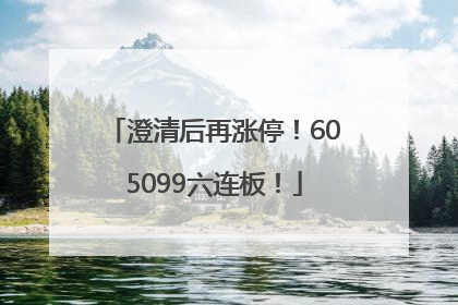 澄清后再涨停！605099六连板！