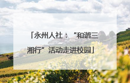 永州人社：“和谐三湘行”活动走进校园