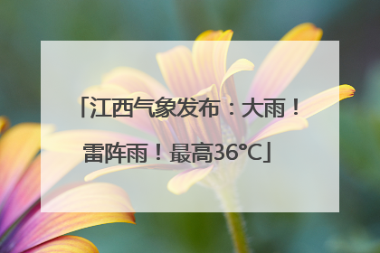 江西气象发布：大雨！雷阵雨！最高36°C
