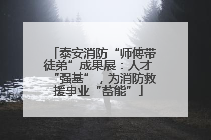 泰安消防“师傅带徒弟”成果展：人才“强基”，为消防救援事业“蓄能”