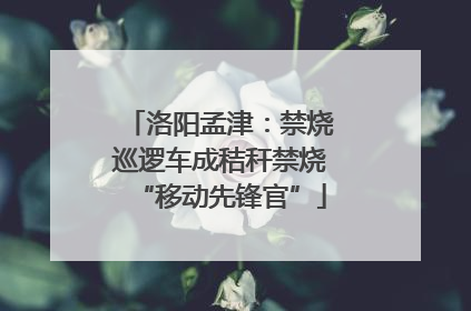 洛阳孟津：禁烧巡逻车成秸秆禁烧“移动先锋官”