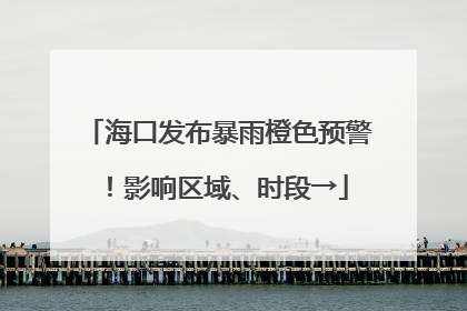 海口发布暴雨橙色预警！影响区域、时段→