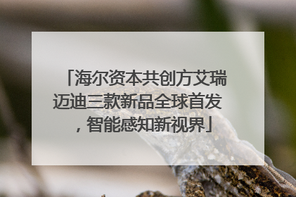 海尔资本共创方艾瑞迈迪三款新品全球首发，智能感知新视界