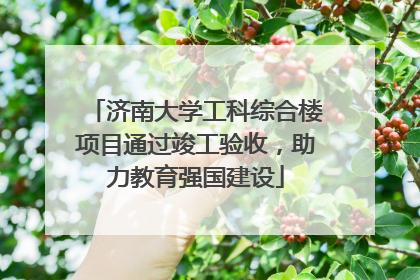 济南大学工科综合楼项目通过竣工验收，助力教育强国建设