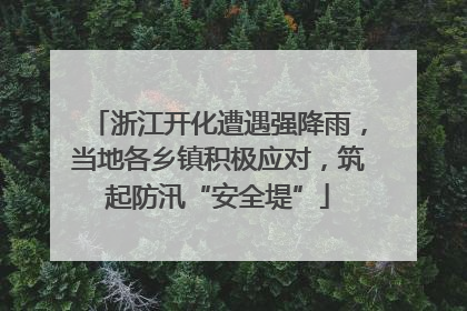 浙江开化遭遇强降雨，当地各乡镇积极应对，筑起防汛“安全堤”