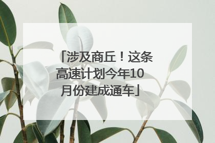 涉及商丘！这条高速计划今年10月份建成通车