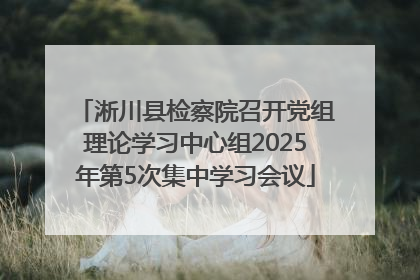 淅川县检察院召开党组理论学习中心组2025年第5次集中学习会议