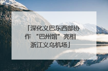 深化义巴东西部协作 “巴州馆”亮相浙江义乌机场