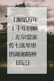 湘见万年丨千年回响：左宗棠家传七弦琴里的湖湘精神印记