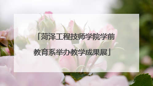 菏泽工程技师学院学前教育系举办教学成果展