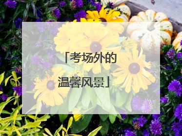 考场外的温馨风景