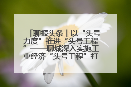 聊报头条丨以“头号力度”推进“头号工程”——聊城深入实施工业经济“头号工程”打造经济发展强引擎