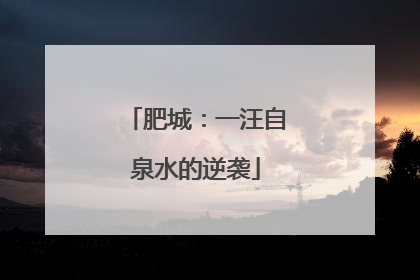 肥城：一汪自泉水的逆袭