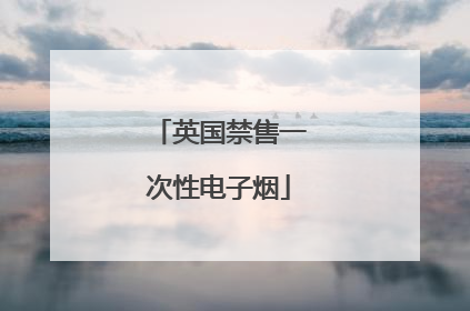 英国禁售一次性电子烟