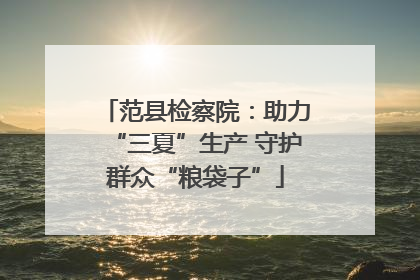 范县检察院：助力“三夏”生产 守护群众“粮袋子”