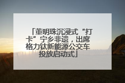 董明珠沉浸式“打卡”宁乡非遗，出席格力钛新能源公交车投放启动式