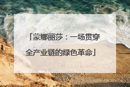 蒙娜丽莎：一场贯穿全产业链的绿色革命
