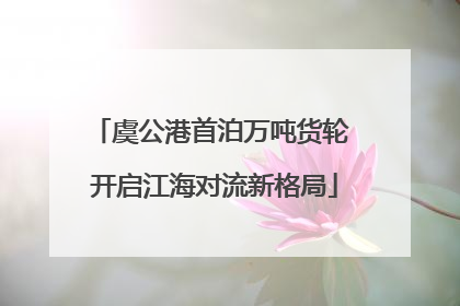 虞公港首泊万吨货轮 开启江海对流新格局