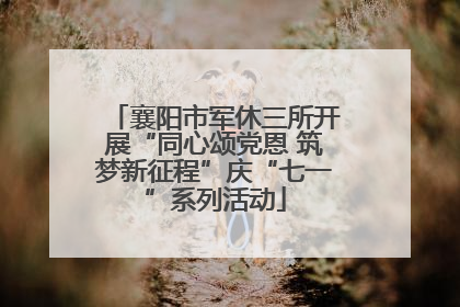 襄阳市军休三所开展“同心颂党恩 筑梦新征程”庆“七一”系列活动