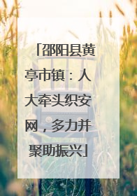 邵阳县黄亭市镇：人大牵头织安网，多力并聚助振兴