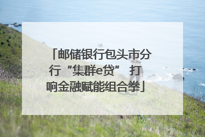 邮储银行包头市分行“集群e贷” 打响金融赋能组合拳