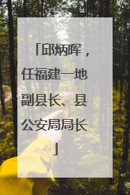 邱炳晖，任福建一地副县长、县公安局局长