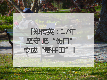 郑传英：17年坚守 把“伤口”变成“责任田”