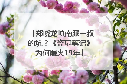 郑晓龙填南派三叔的坑？《盗墓笔记》为何爆火19年