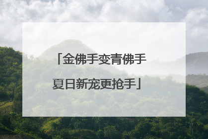 金佛手变青佛手 夏日新宠更抢手