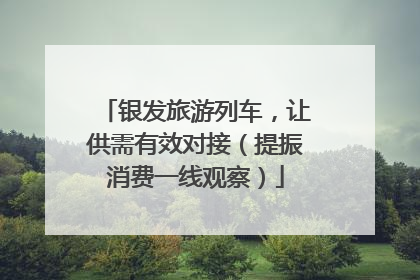 银发旅游列车，让供需有效对接（提振消费一线观察）