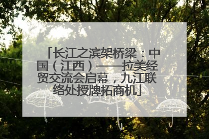 长江之滨架桥梁：中国（江西）——拉美经贸交流会启幕，九江联络处授牌拓商机