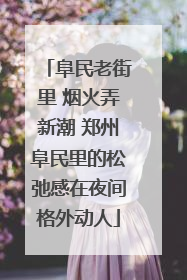 阜民老街里 烟火弄新潮 郑州阜民里的松弛感在夜间格外动人