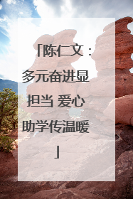 陈仁文：多元奋进显担当 爱心助学传温暖